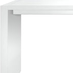 60" White Wood Rectangular Bar Table