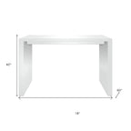 60" White Wood Rectangular Bar Table
