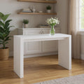 60" White Wood Rectangular Bar Table