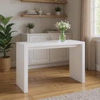 60" White Wood Rectangular Bar Table