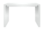 60" White Wood Rectangular Bar Table
