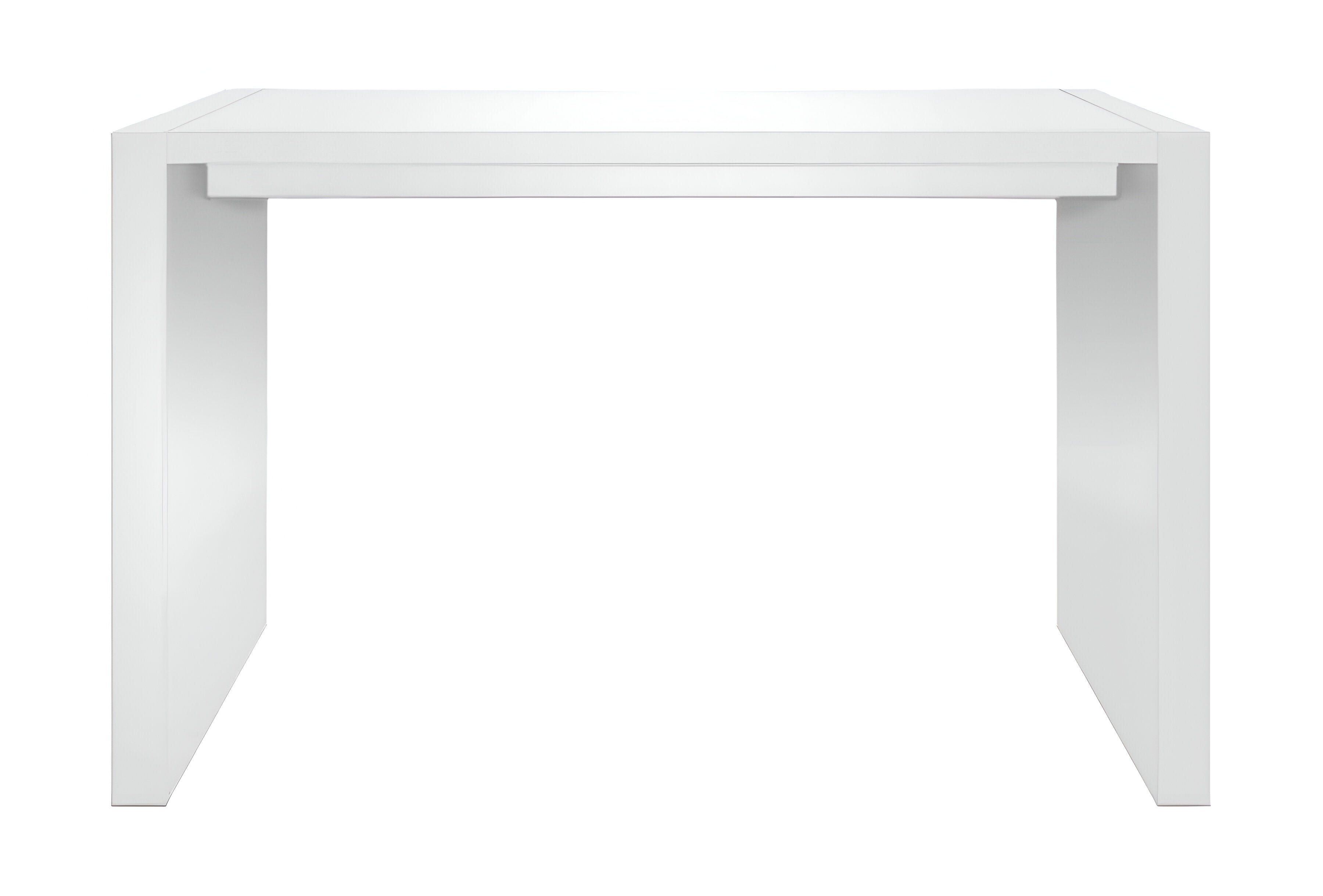 60" White Wood Rectangular Bar Table