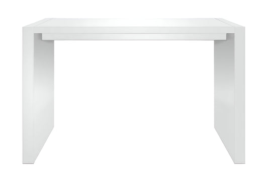 60" White Wood Rectangular Bar Table