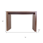 60" Brown Wood Rectangular Bar Table