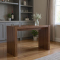60" Brown Wood Rectangular Bar Table
