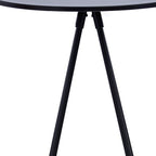 31" Black Rounded Wood and Iron Bar Table