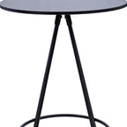 31" Black Rounded Wood and Iron Bar Table