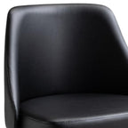 Black and Gold Faux Leather Adjustable Height Swivel Rolling Office Chair