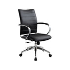 Black and Silver Adjustable Height Swivel Rolling Office Chair