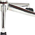 Brown White and Silver Adjustable Height Swivel Rolling Office Chair