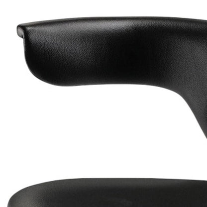 Black and Silver Adjustable Height Swivel Rolling Conference Office Chair