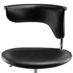 Black and Silver Adjustable Height Swivel Rolling Conference Office Chair