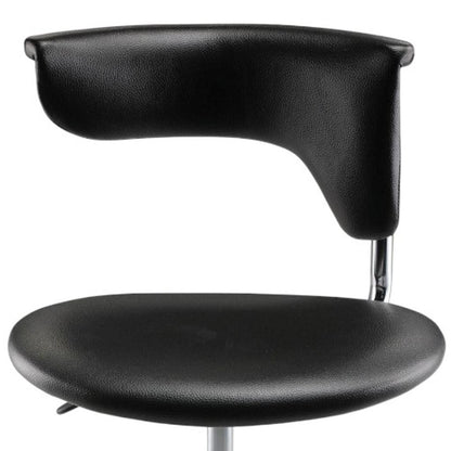 Black and Silver Adjustable Height Swivel Rolling Conference Office Chair
