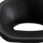 Black and Silver Faux Leather Adjustable Height Swivel Rolling Office Chair