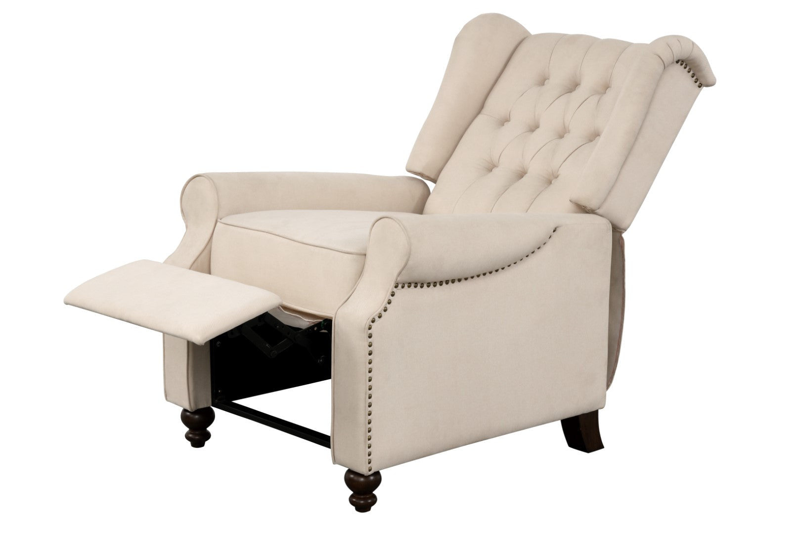 31" Beige Microfiber Manual Club Recliner