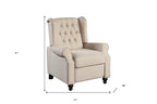 31" Beige Microfiber Manual Club Recliner