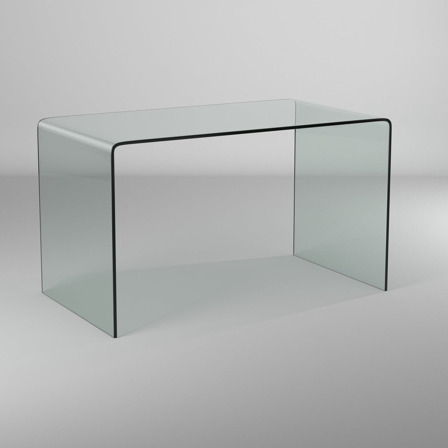 50" Clear Glass Computer Desk