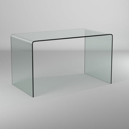 50" Clear Glass Computer Desk