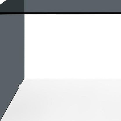 50" Gray Glass U Shape Computer Desk