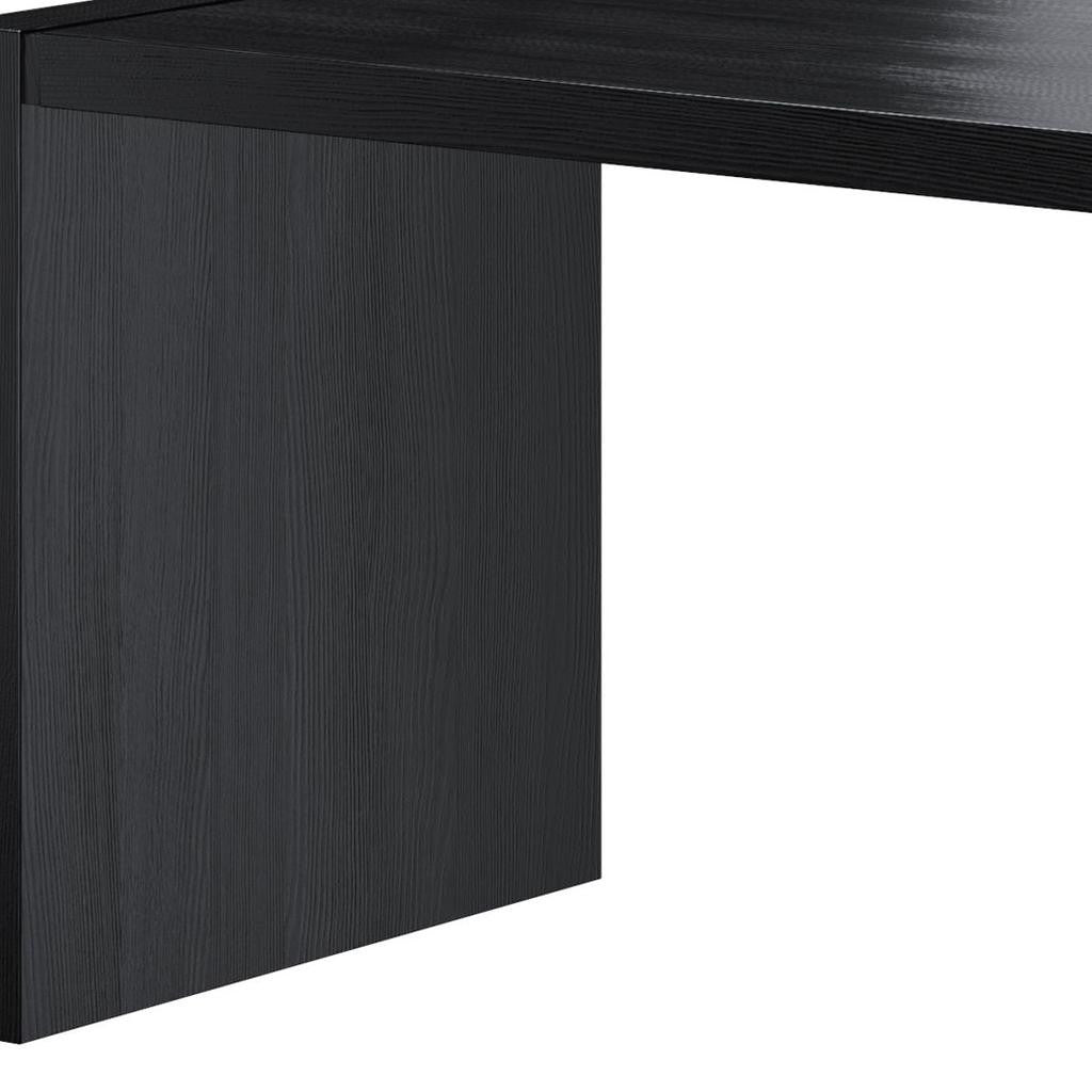 62" Espresso Wood U Shape Computer Desk