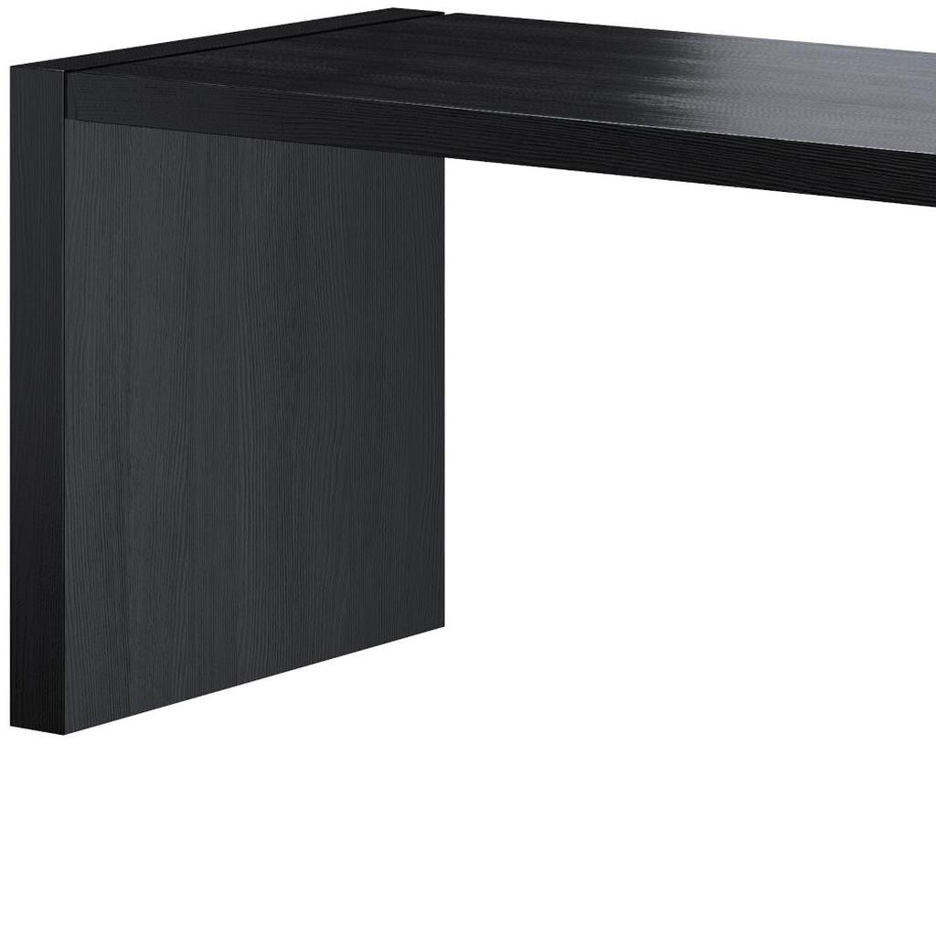 62" Espresso Wood U Shape Computer Desk