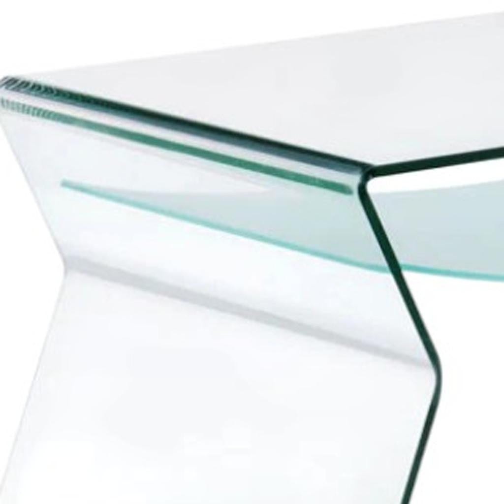 26" Clear Glass Coffee Table