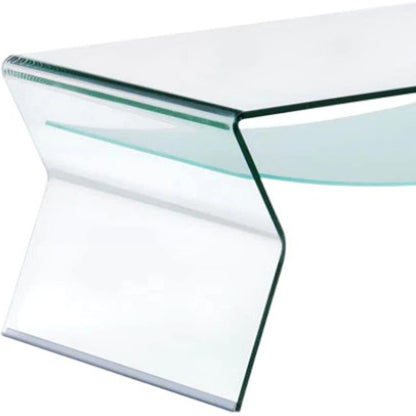 26" Clear Glass Coffee Table