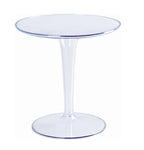 20" Clear Heavy Duty Plastic Indoor Outdoor Round Pedestal End Table