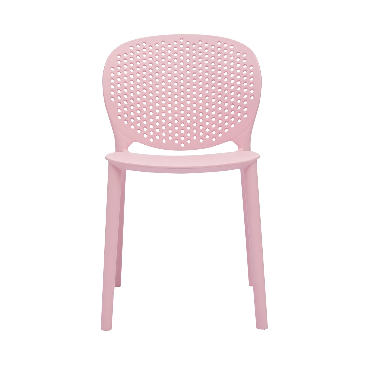 Set Of Four Pink Heavy Duty Plastic Juvenile Chairs