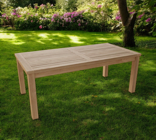 47" Natural Solid Wood Outdoor Coffee Table