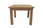 20" Natural Square Solid Wood Outdoor Side Table