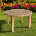 35" Natural Rounded Solid Wood Outdoor Coffee Table