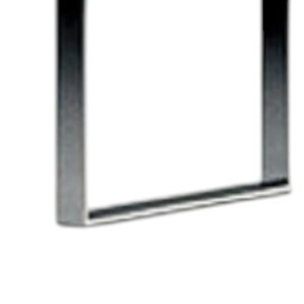 67" White And Silver Metal and Wood Three Tier Etagere Bookcase