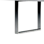 67" White And Silver Metal and Wood Three Tier Etagere Bookcase