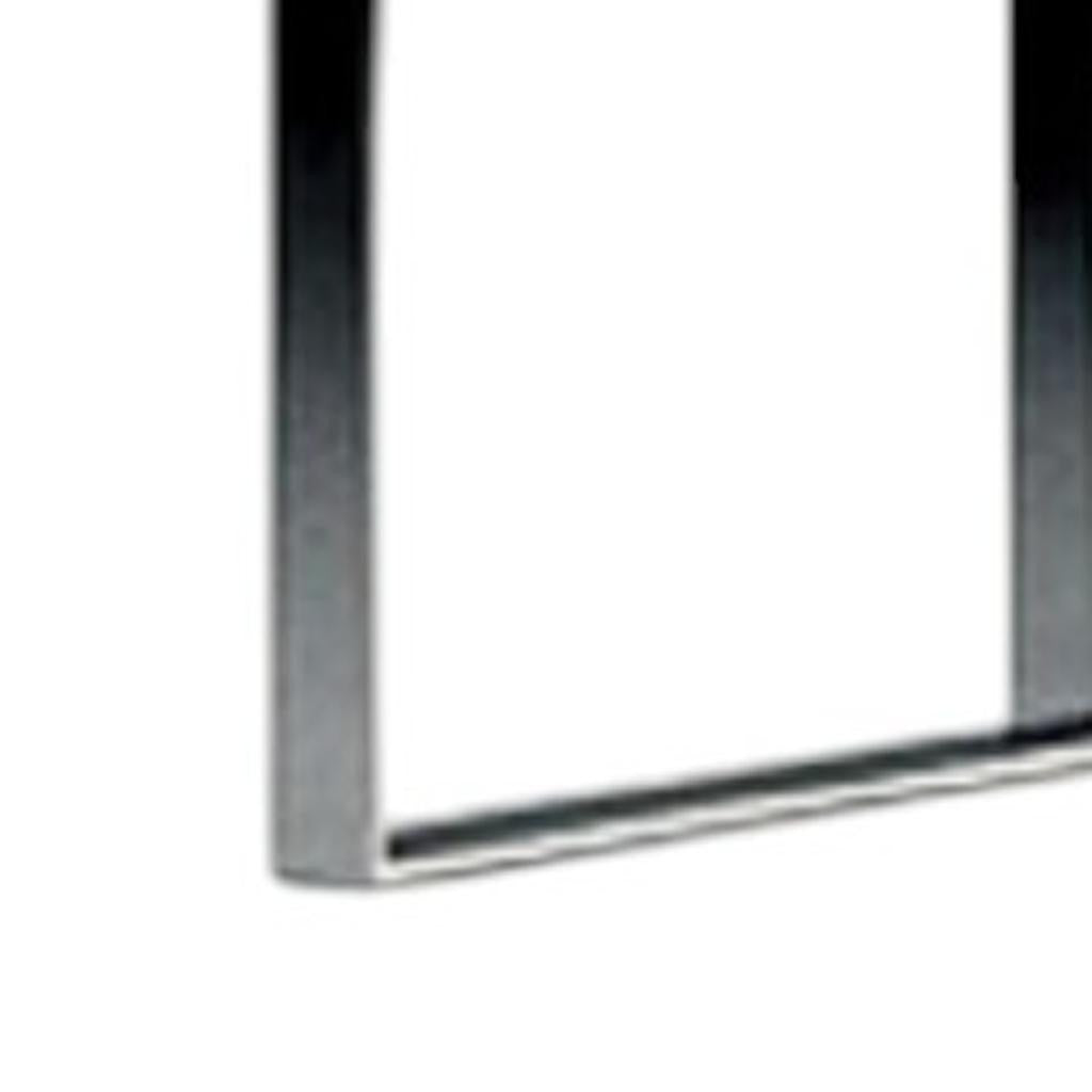 67" White And Silver Metal and Wood Three Tier Etagere Bookcase