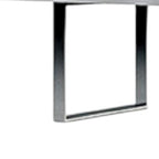 67" White And Silver Metal and Wood Three Tier Etagere Bookcase