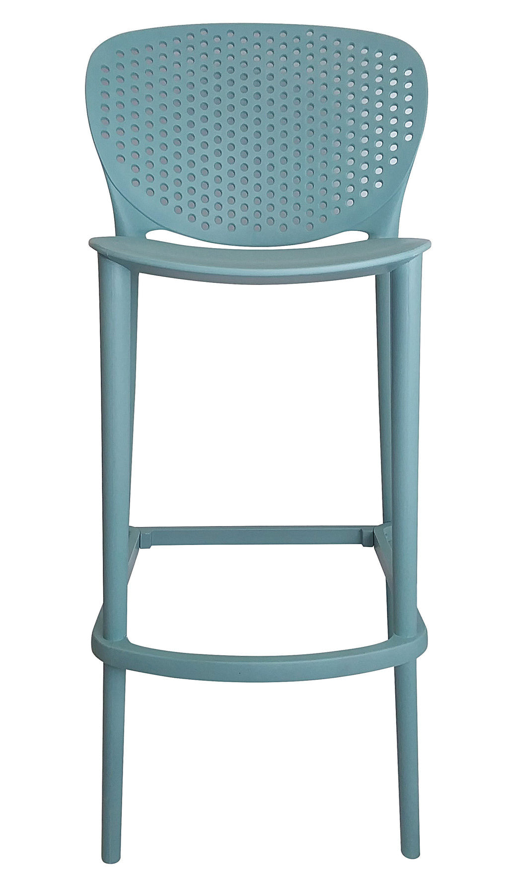 Set of Four 26" Green Heavy Duty Plastic Low Back Counter Height Bar Chairs