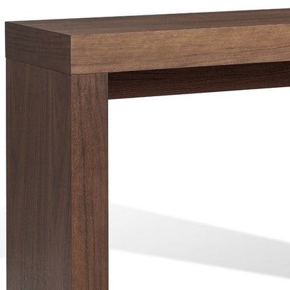 47" Brown Wood Block Console Table