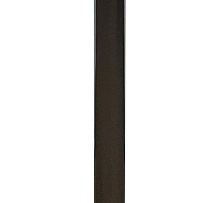 36" White and Silver Wood and Metal Pedestal Base Round Top Dining Table