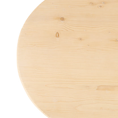 54" Natural Solid Wood Oval Solid Coffee Table