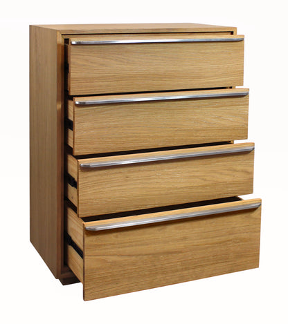 32" Natural Solid Wood Four Drawer Dresser