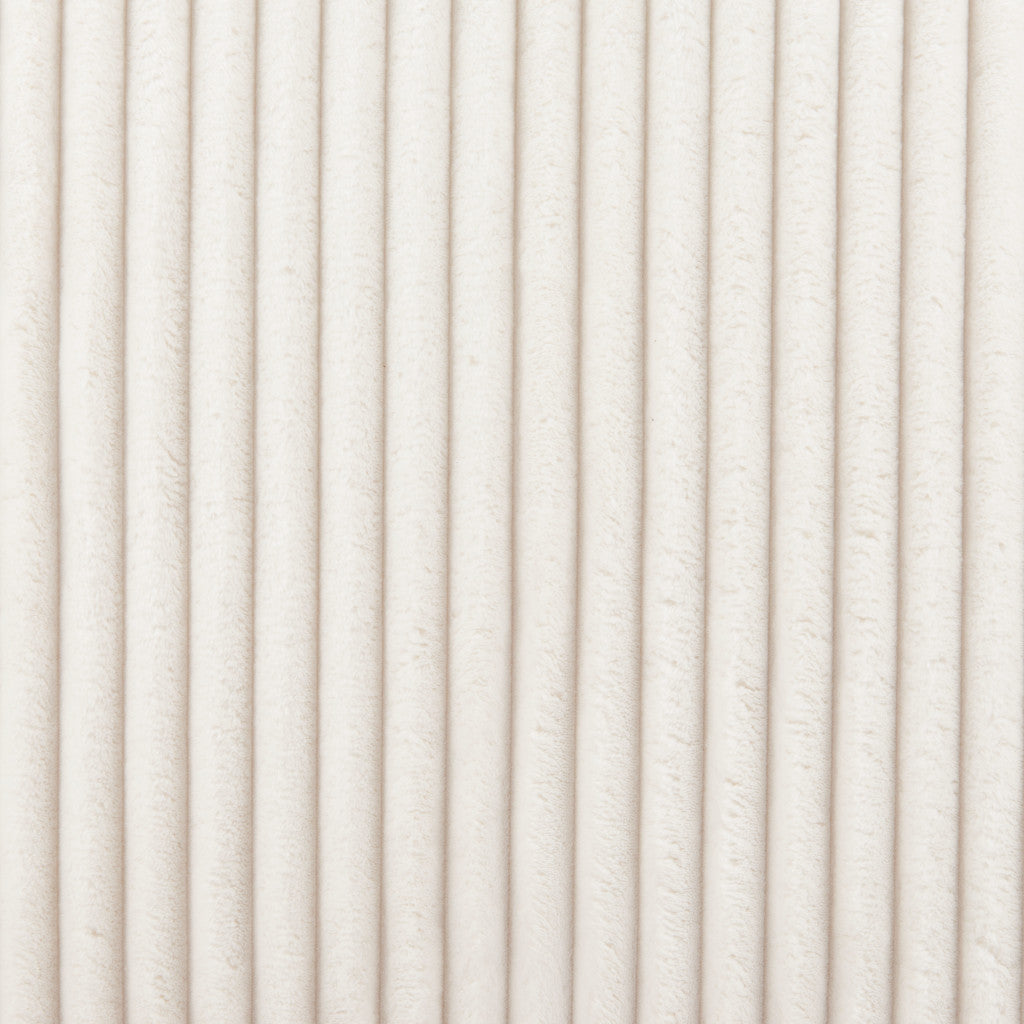 26" White Corduroy And Upholstered Lounge Chair