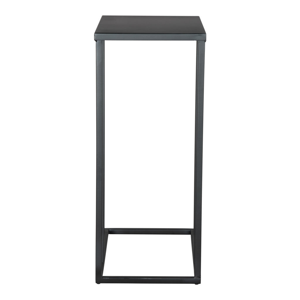 24" Black Iron Abstract End Table