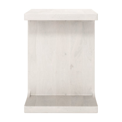 20" Natural Solid Wood Pedestal End Table