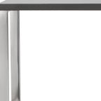 47" Gray and Silver Wood and Stainless Steel Sled Writing Desk