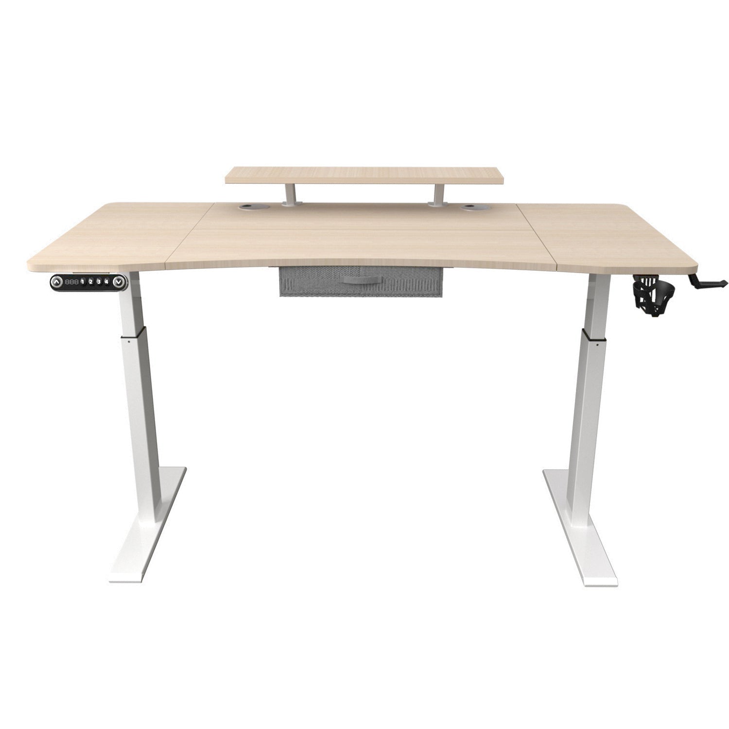 63" Adjustable Beige Standing Desk
