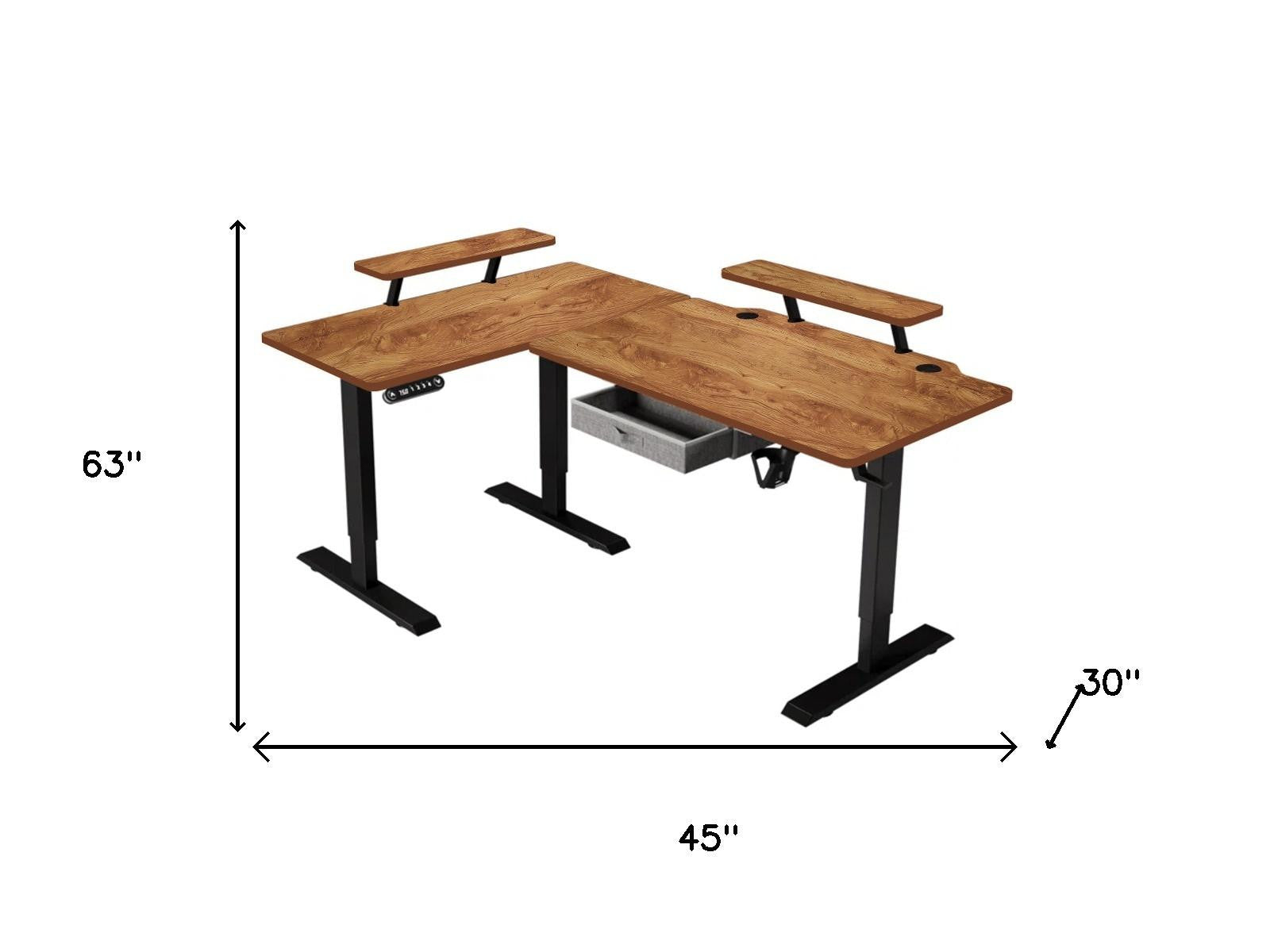 45" Adjustable White Standing Desk