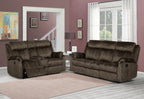 70" Dark Brown Manual Reclining Loveseat With Storage