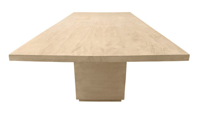108" Natural Solid Wood Pedestal Base Dining Table