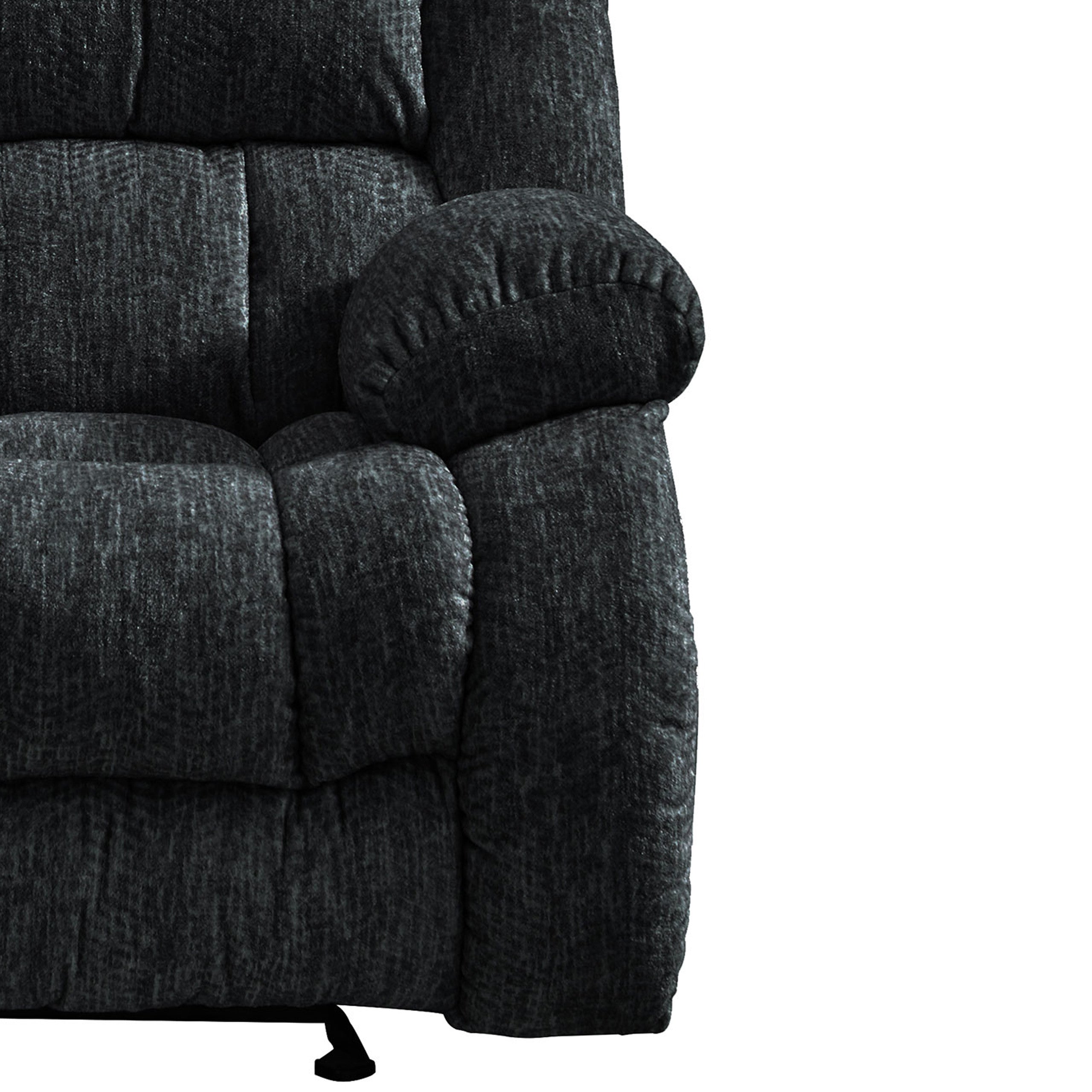 40" Gray Fabric Gliding Recliner